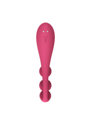 Vibromasseur triple stimulation flexible, anal, vaginale, clitoridienne Tri Ball rouge USB Satisfyer - CC597817
